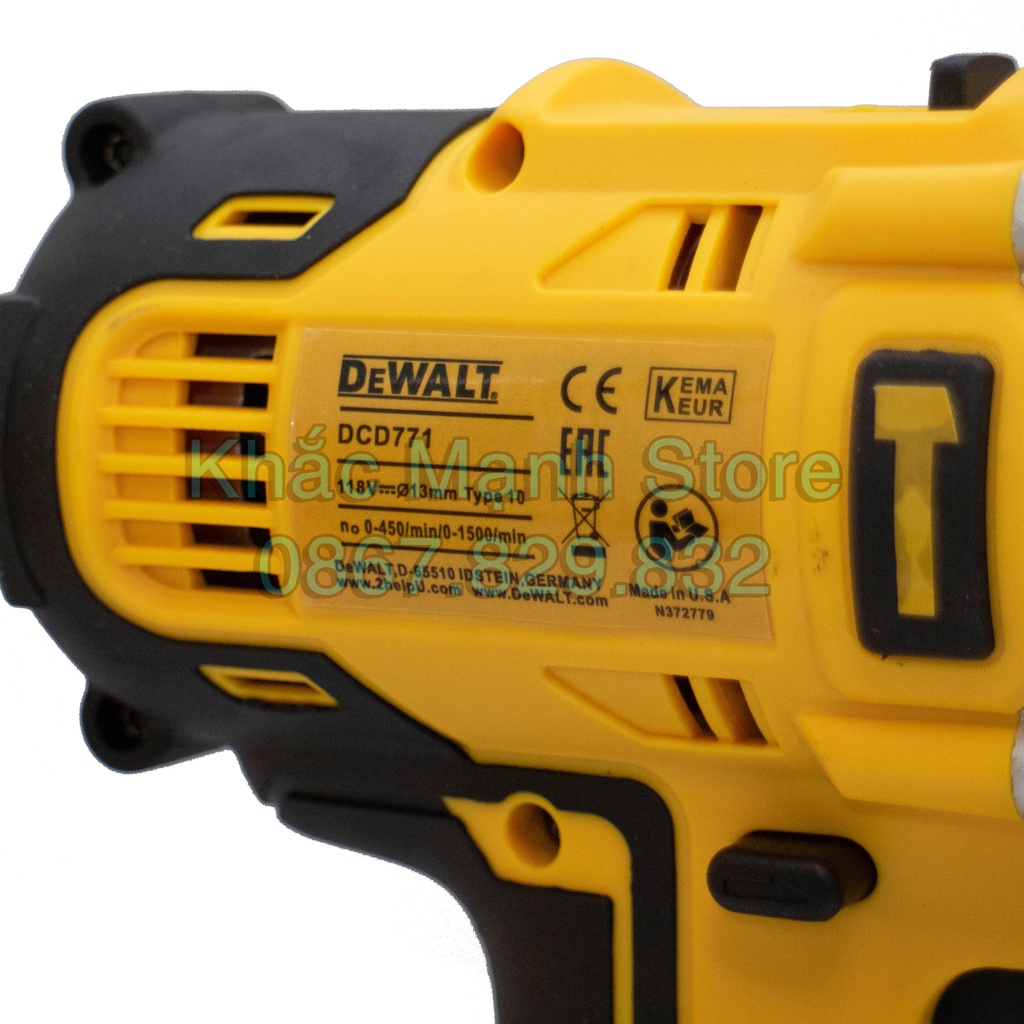 Máy Khoan Pin Dewalt Động Cơ 775, Đầu Cặp 13mm, Tặng Kèm Bộ Phụ Kiện