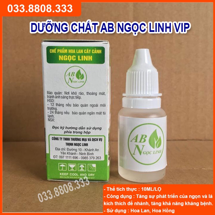 AB VIP Ngọc Linh Chuyên Dùng Cho Hoa Lan Cây Cảnh Thúc Đẩy Sự Phát Triển Tế Bào, Chai 10ml