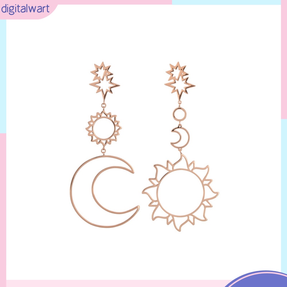 Khuyên Tai Dài Hình Trăng Sao Phong Cách Bohemian Thanh Lịch Dành Cho Nữ