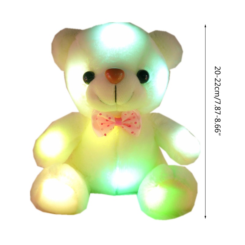 Đồ chơi nhồi bông Hình Gấu Teddy Phát Sáng Trong Đêm Sáng Tạo 20cm