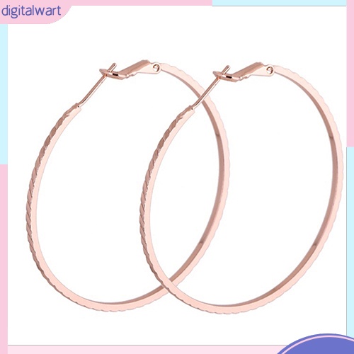 Cặp khuyên tai hình vòng tròn lớn đơn giản tinh tế sang trọng dành cho nữ