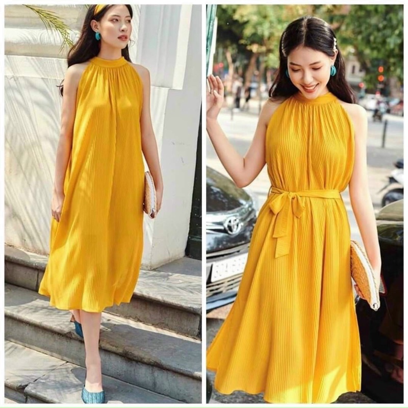 Đầm yếm dập ly.