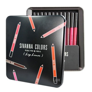 Set son bút chì kẻ môi Sivanna colors lip liner 12 cây