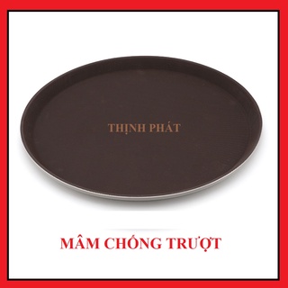 Khay chống trượt - Mâm chống trượt tròn 35 cm