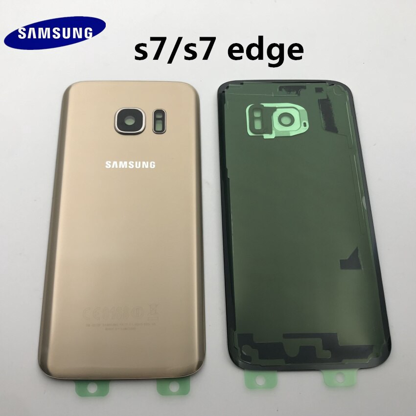 New Samsung Galaxy S7 G930 S7 edge G935 Battery Back Cover Door Housing+ear Camera Glass Lens Frame Replacement Repair Parts