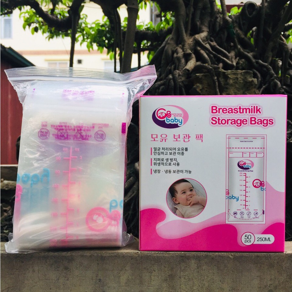 Túi trữ sữa GB baby Hàn quốc  250ml mẫu mới nhất