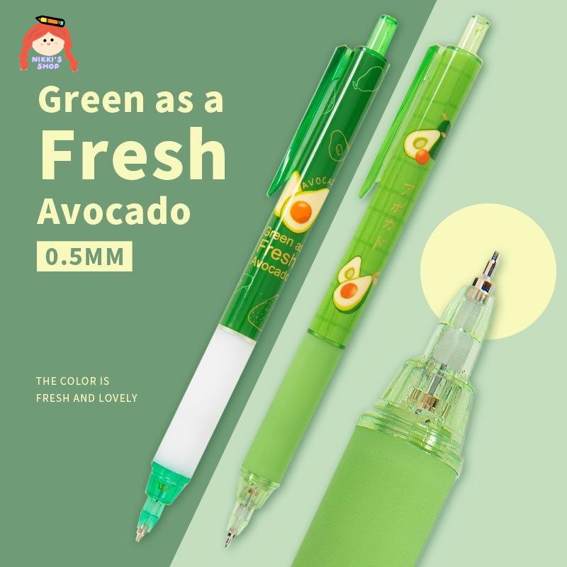 1 bút chì bấm hình quả bơ dễ thương ngòi 0.5mm