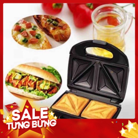 [FREE SHIP] Máy nướng bánh mỳ sandwich Nikai nhanh gọn, tiện lợi (ảnh thật)