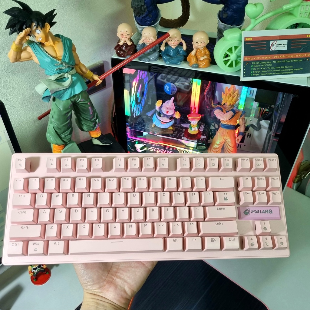 Bàn Phím Cơ Gaming K2 Pro - EK87 Phím - Led RGB rất đẹp, rất nhiều chế độ led