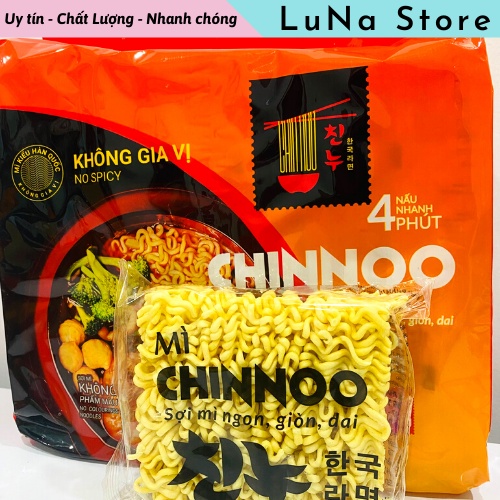 Mì gói không gia vị Hàn Quốc dùng nấu mì cay, ăn lẩu - Mì cay Sasin Chinnoo 75g - LuNa Store