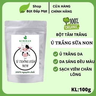 100g bột ủ trắng sữa bò non,bột đắp mặt nọ sữa non giúp làm trắng da