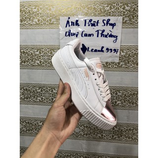 Giày sneaker trắng hồng trơn