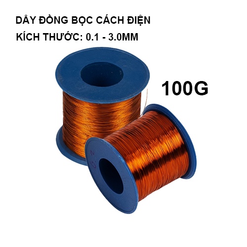 100G Dây Đồng Quấn Biến Áp, Quấn Motor, Động cơ, dây đồng hanmade giá tốt