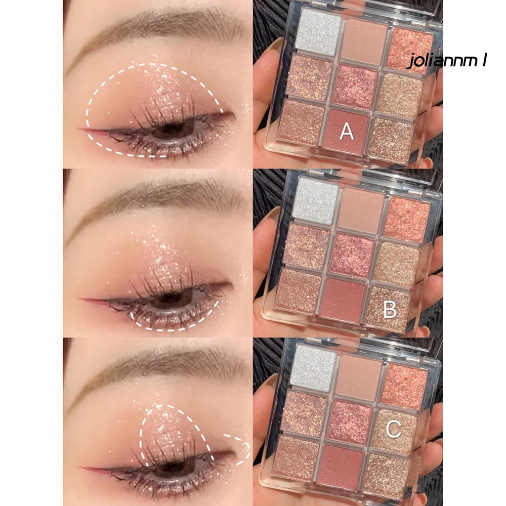[Hàng mới về] Bảng phấn mắt 9 màu lì và ánh ngọc trai lấp lánh thời trang xinh xắn cho nữ | BigBuy360 - bigbuy360.vn