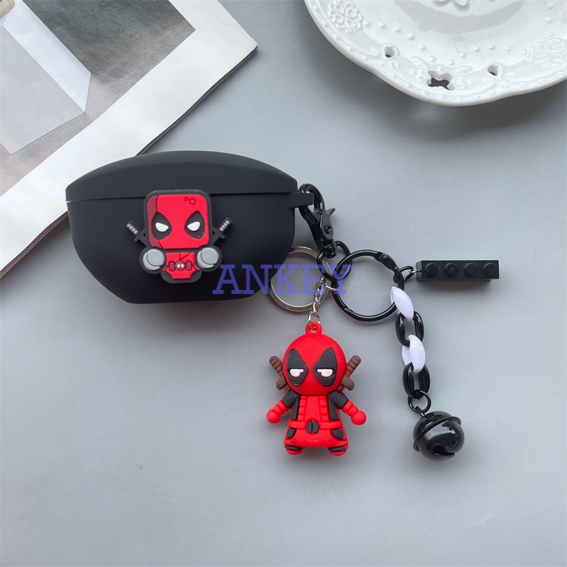 Sony WF-SP800N WF-1000XM4 WF-1000XM3 XB700 C500 H800 Vỏ Bảo Vệ Hộp Sạc Tai Nghe Hình Deadpool Chống Nước