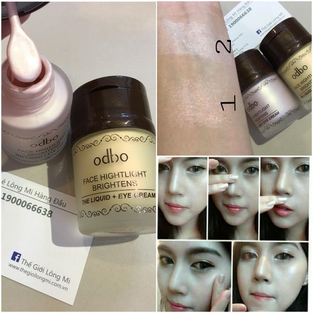 Kem lót kiêm bắt sáng Odbo Face Highlight Brighten Thái Lan OD410 (30ml kem lót + 2g sáp mắt) | BigBuy360 - bigbuy360.vn