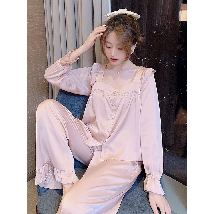 Pijama Dài Tay -SAQ230 LỤA QUẢNG CHÂU ĐẸP