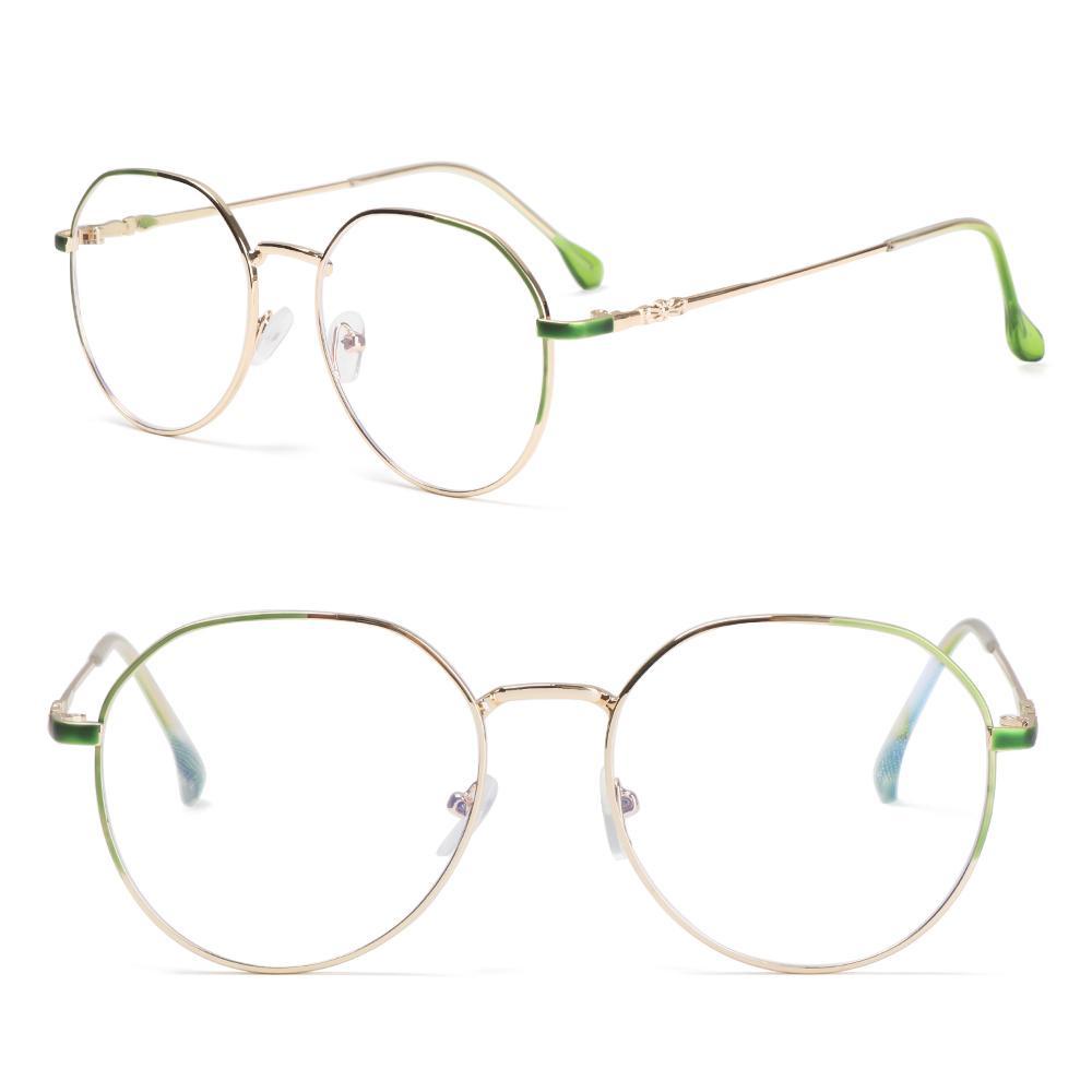Okdeals kính cận thị siêu nhẹ khung tròn kim loại high-definition eyeglasses