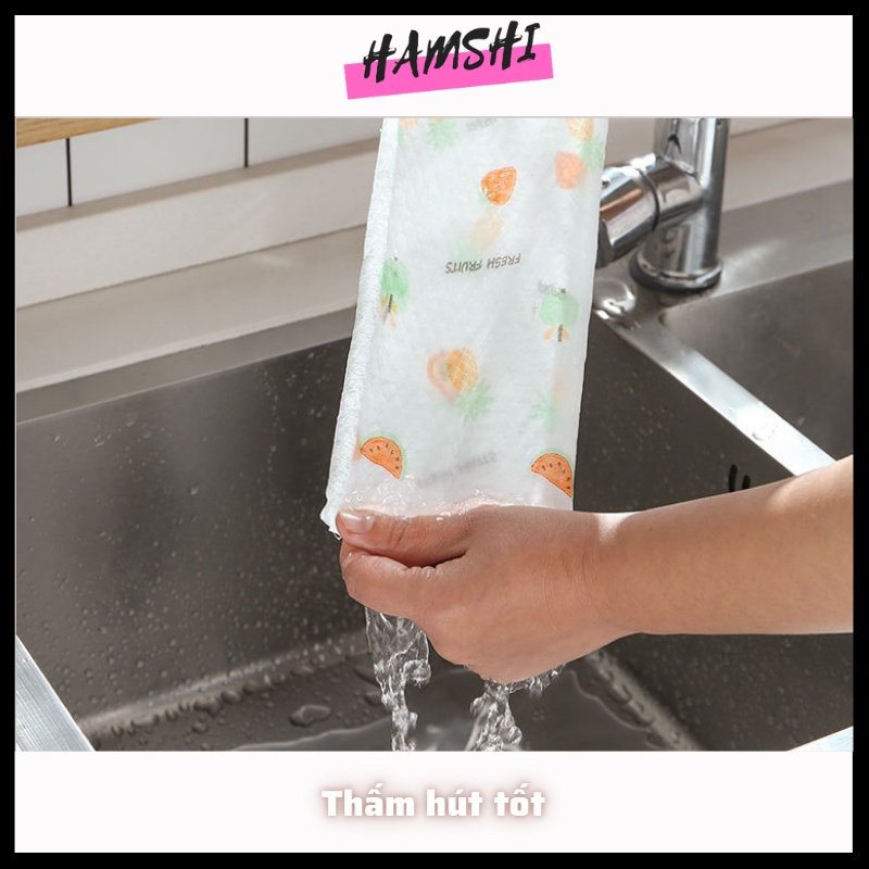 Giấy lau bếp cuộn đa năng giặt được 40 tờ Hamshi Shop KGLB01
