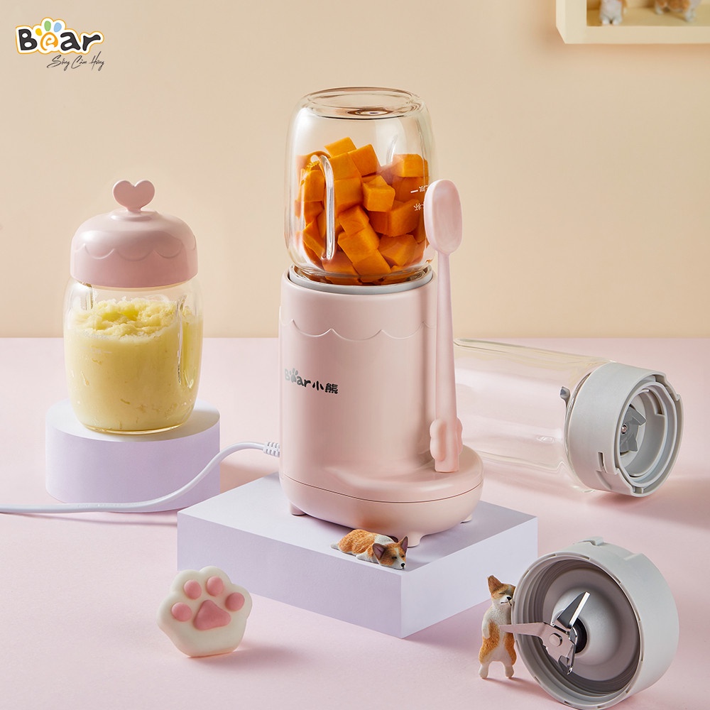 Máy xay ăn dặm cho bé bear đa năng 3 cối BẾP NHÀ BEAR LLJ-C04J1