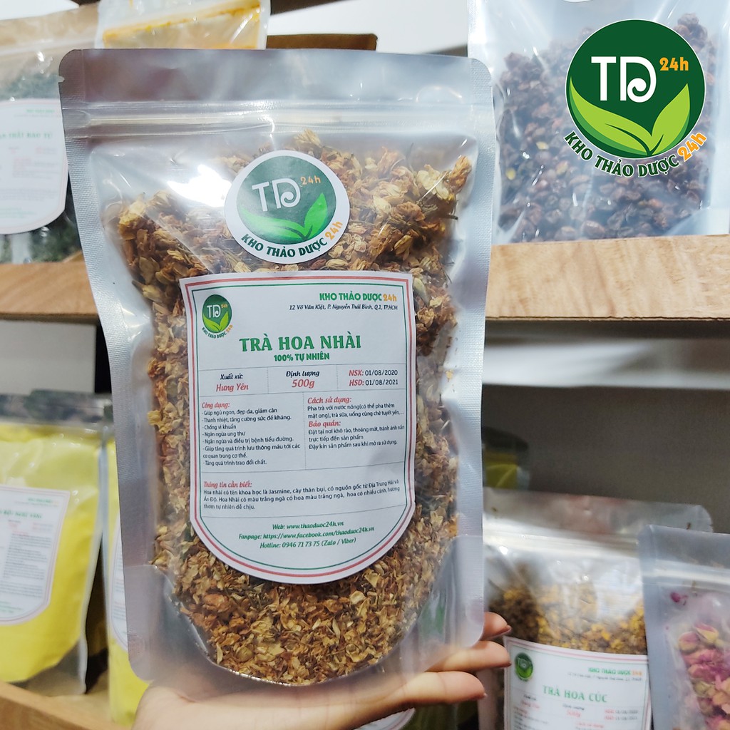 [1kg] Trà hoa nhài Hưng Yên, hàng loại 1, cực đẹp, dùng pha trà, giúp an thần, ngủ ngon, đẹp da | Kho thảo dược 24h