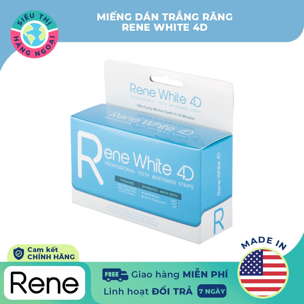 Miếng Dán Trắng Răng Rene White 4D - USA