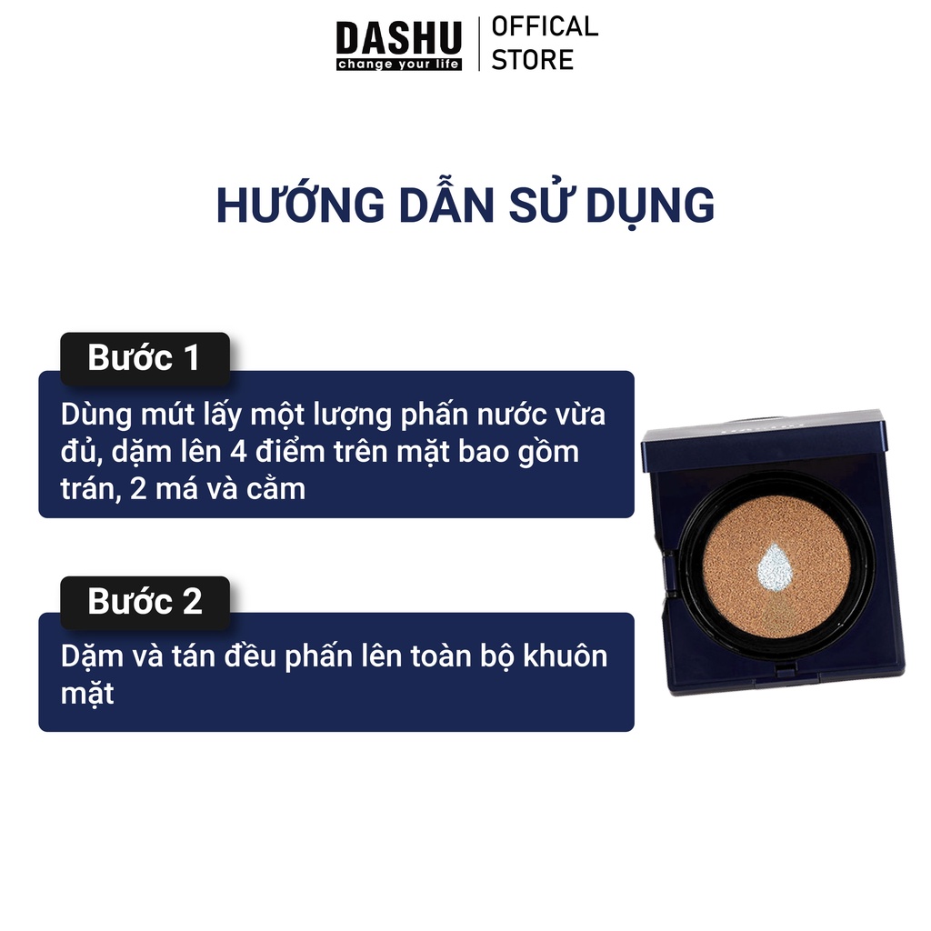 Phấn nước trang điểm cho nam giới Dashu Man's Aqua Matt BB Cushion