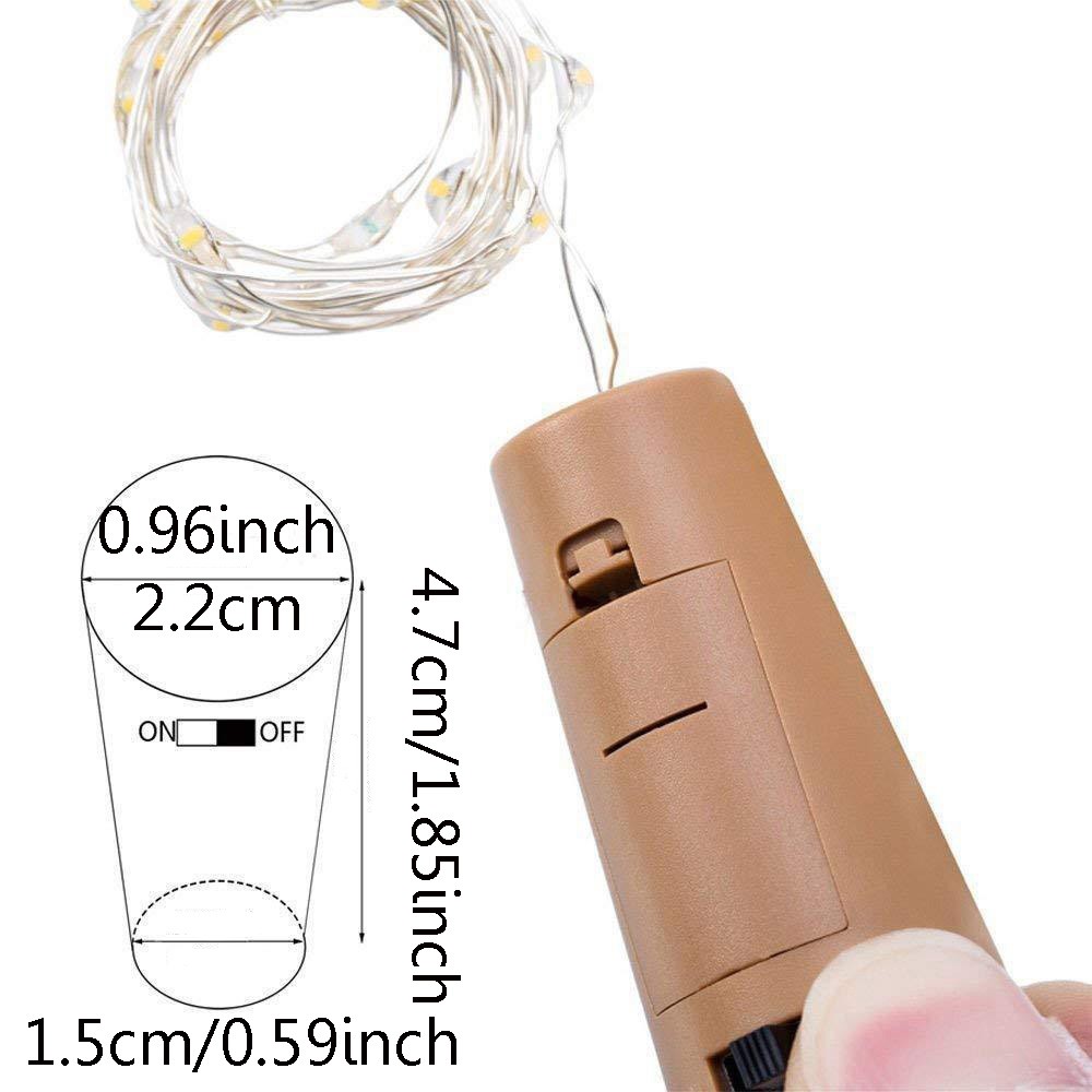 Dây Đèn LED Bằng Đồng 8 Màu 1M/2M Nút Bần Trang Trí Chai Rượu