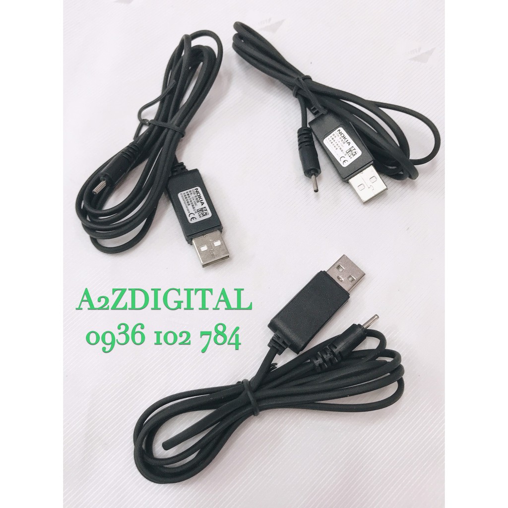 CÁP SẠC USB RA ĐẦU SẠC CHÂN KIM - NOKIA ĐUÔI NHỎ