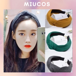 Băng đô cài tóc nữ nút thắt nhiều mẫu mã len phong cách mới giá thanh lý