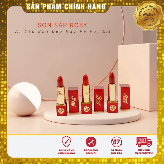 [Chính Hãng] son sáp rosy không chì, không thủy ngân, bền màu, siêu lì