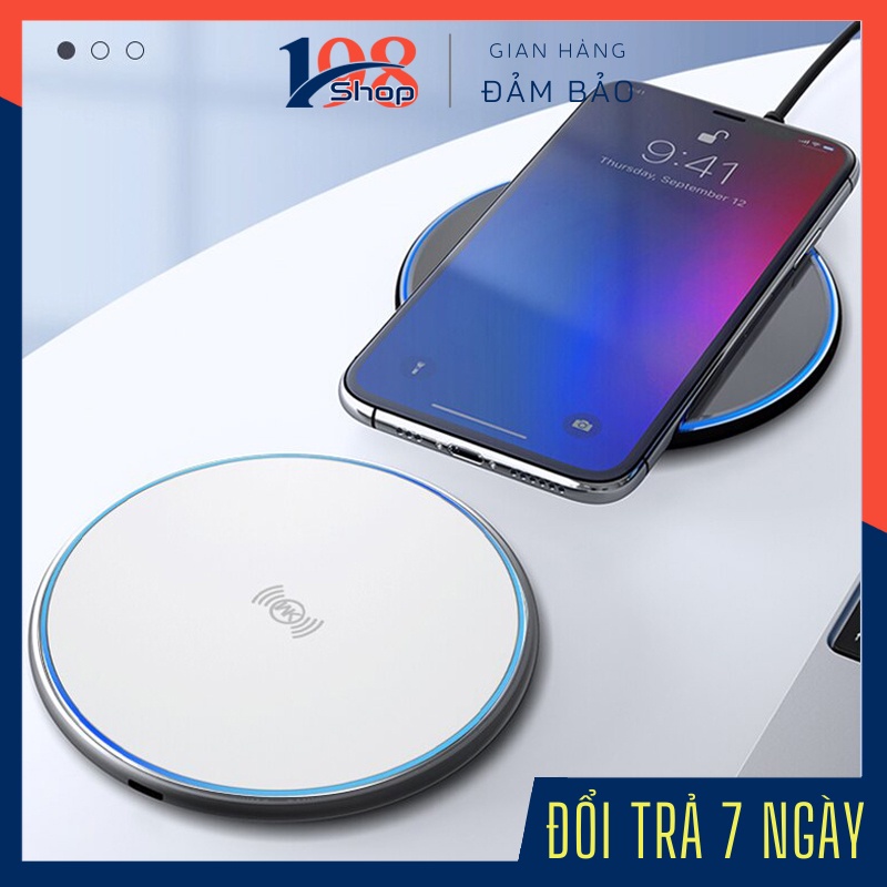 SẠC NHANH KHÔNG DÂY 10W WK (Remax) CHUẨN QI WP U85 10W,CHO IPHONE 8->12 PRO MAX,XIAOMI 10,SAMSUNG S10,S20,NOTE10,20.