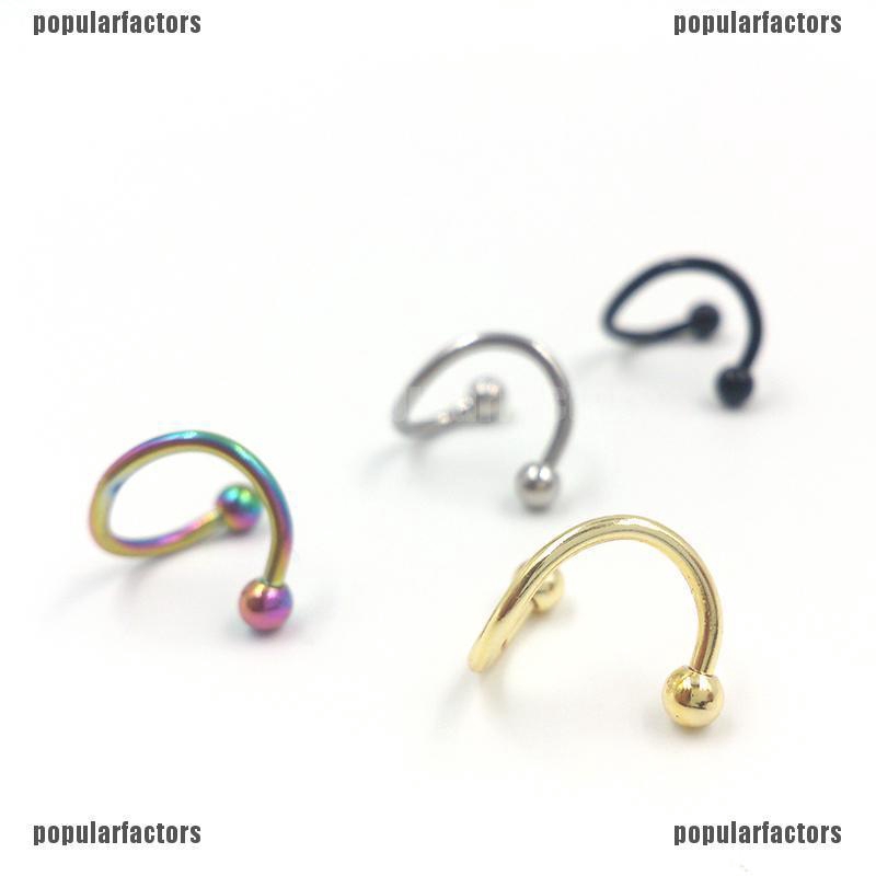 Set 4 Khuyên Mũi / Môi Bằng Thép Không Gỉ Cá Tính