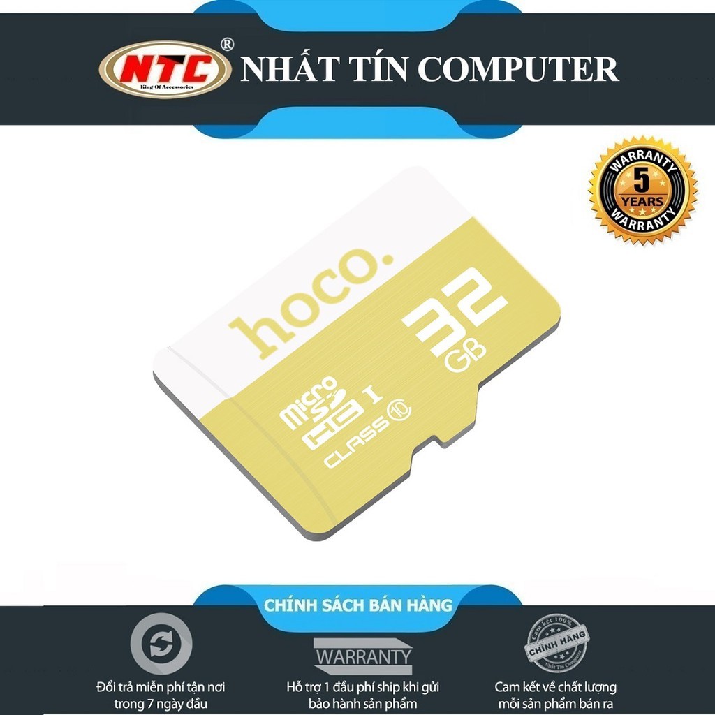 Nơi✻◘Thẻ nhớ microSDHC Hoco 32GB Class 10 90MB/s - Bảo hành 5 năm (Vàng)