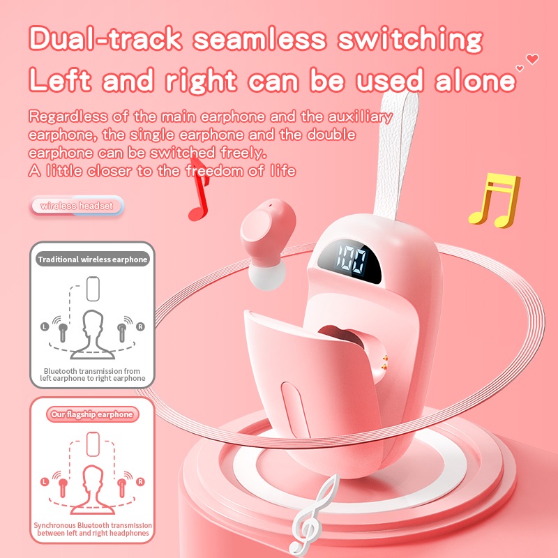 Tai Nghe Không Dây Bluetooth Vanteenie Macaron Giảm Tiếng Ồn Phù Hợp Khi Chạy Bộ Thể Thao Chạy Bộ Thông Dụng