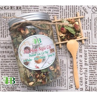 Trà hoa ngũ cốc mix lá sen giúp giảm cân, an thần, đẹp dáng, sáng da