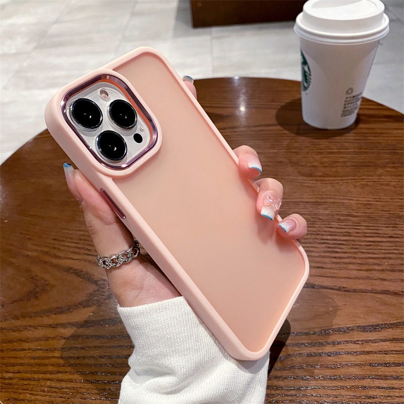 Ốp Điện Thoại Cứng Mặt Nhám Chống Sốc Chống Dấu Vân Tay Cho iPhone 11 12 13 Pro Max