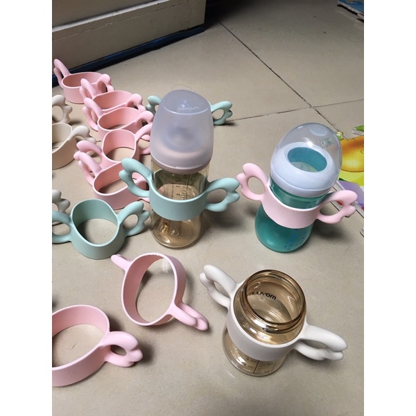 TAY CẦM BÌNH SỮA SILICON Cánh tiên gắn moy, avent, piegon