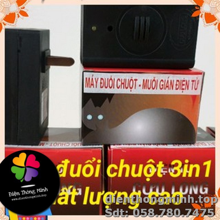 Thiết bị đuổi chuột- Máy đuổi chuột và gián muỗi 3in1 sử dụng sóng siêu âm cao tần hiệu quả cao nhất