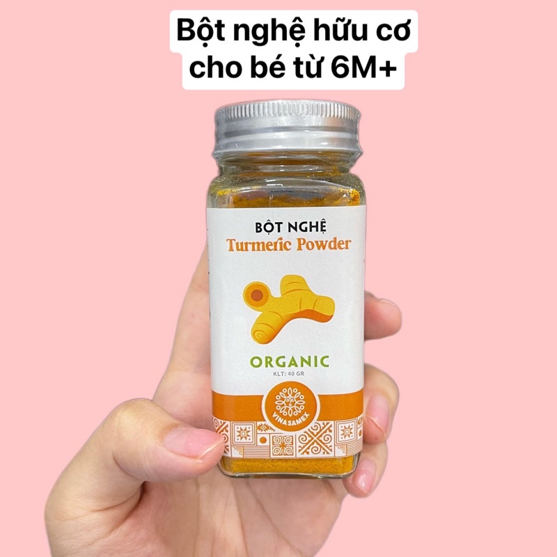 BỘT NGHỆ HỮU CƠ VINASAMEX 40G-Gia vị ăn dặm cho bé