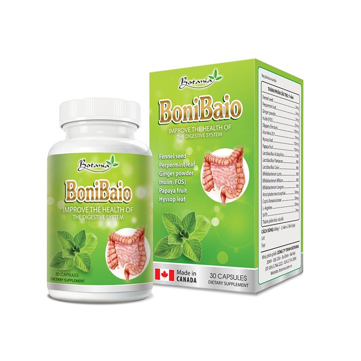 BoniBaio Hộp 30 Viên Dành Cho Người Viêm Đại Tràng Cấp và Mãn Tính Coastlinecare Pharmacy