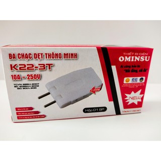 PHÍCH CẮM 3 CHẠC DẸT OMINSU K22