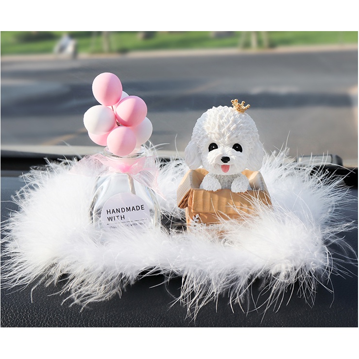 Set cún ngồi giỏ hàng loại 1 trang trí taplo ô tô, làm quà tặng cực sang, Dũng An shop