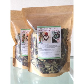 Trà gạo lứt đậu đỏ, đậu đen, lá dứa gói 500gr