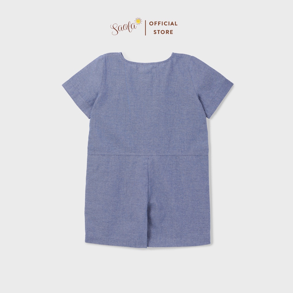 Áo liền quần/ Jumpsuit Bé Trai/ Bé Gái Chất Linen Cao Cấp - SERKAN OVERALL- JSL006 - SAOLA KIDS CLOTHING