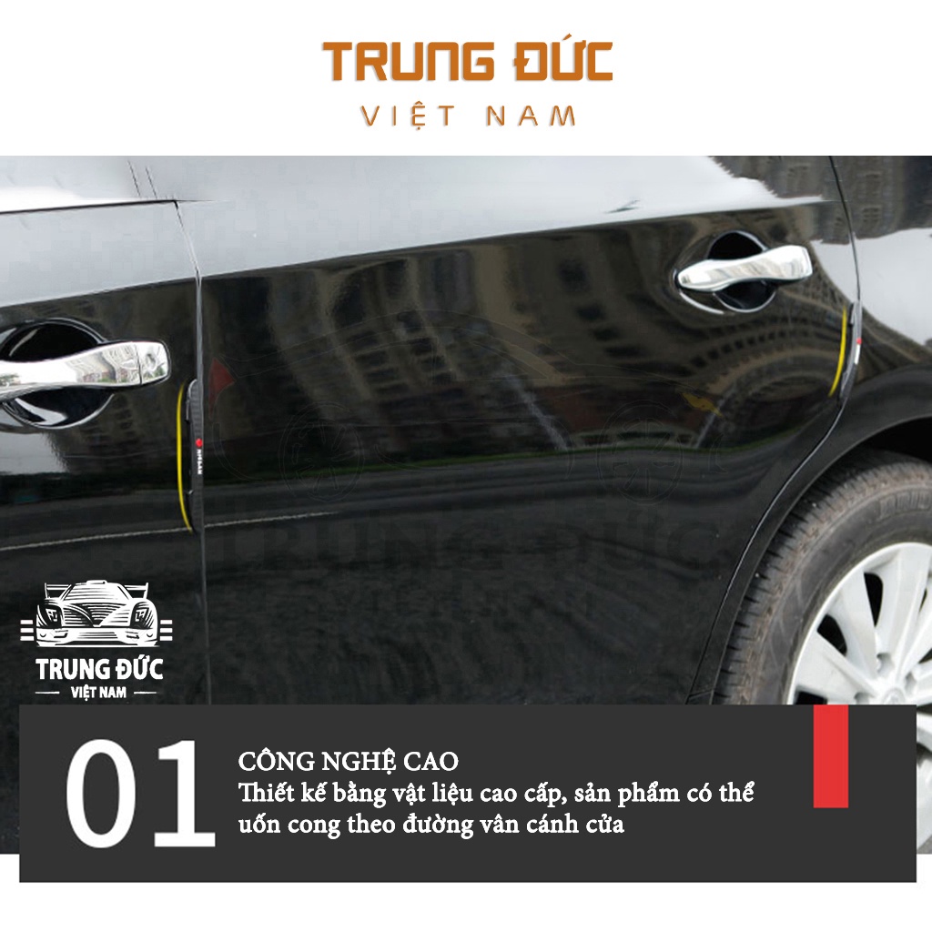 Bộ 4 Cánh Nẹp TRUNGDUCVN Chống Va Đập, Chống Xước Cửa Xe Ô Tô Các Hãng Xe.