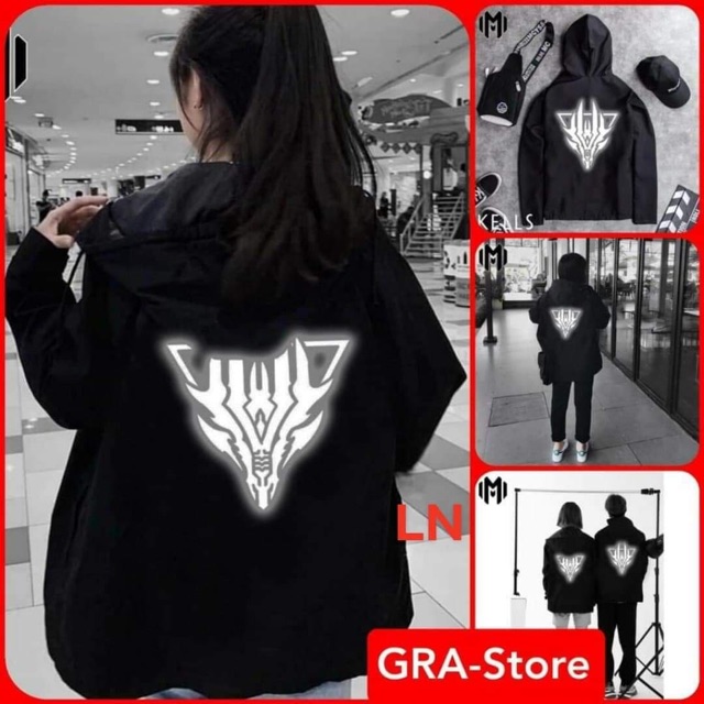 Áo gió phản quang đầu rồng DA12