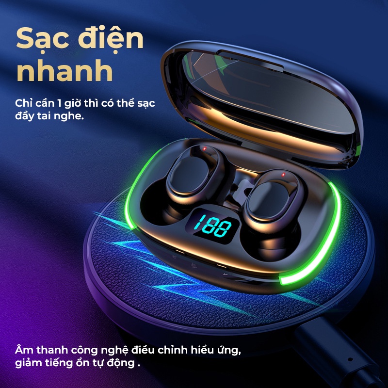 Tai Nghe Bluetooth Chơi game Y50 Không Dây  không có độ trễ Chống Nước giảm Tiếng Ồn và ngoài hình nhỏ