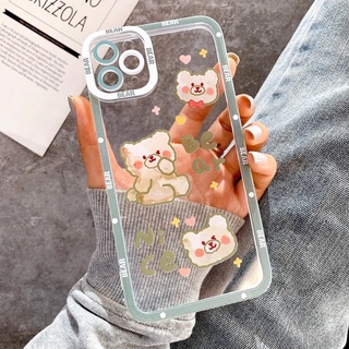Ốp Lưng Silicon Iphone/Android Chống Sốc Viền Nổi Happy Bear