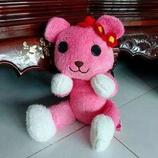 gấu bông handmade màu hồng